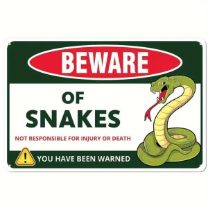 Beware of Snakes – Metal Sign